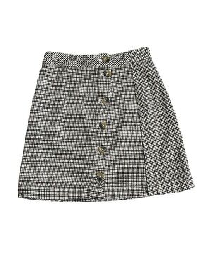 H&M Divided Houndstooth  Mini Skirt Women’s Size 0 Button Front